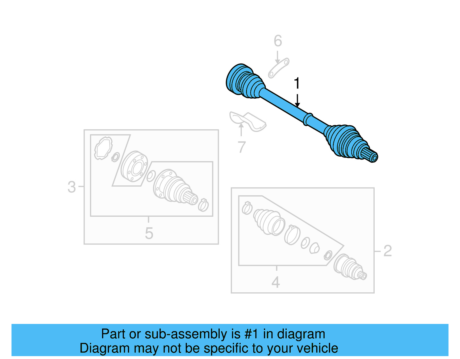 Axle Assembly 5Q0-407-272-FF - View 6