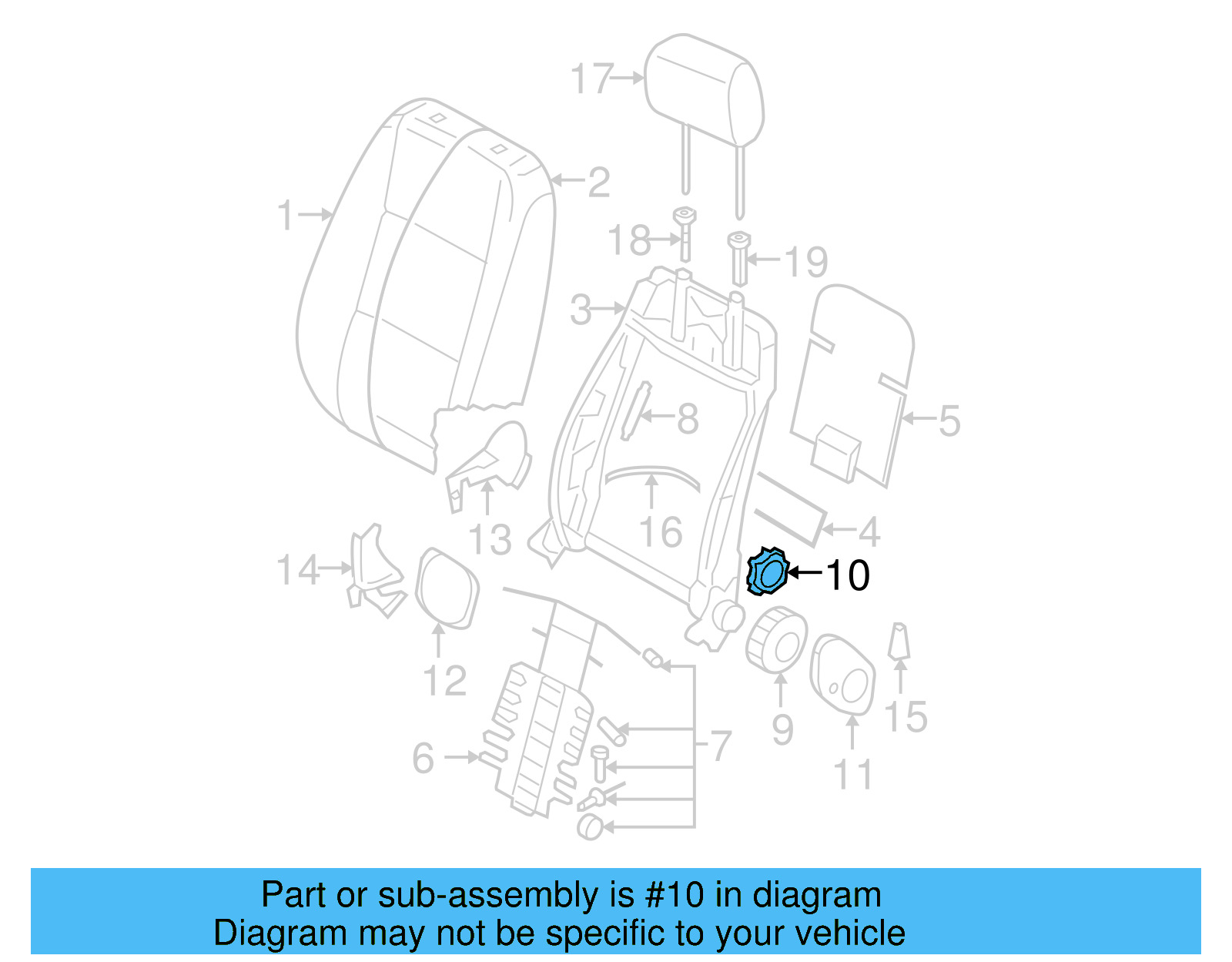 Adjust Knob 1K0-881-671-G-82V - View 4
