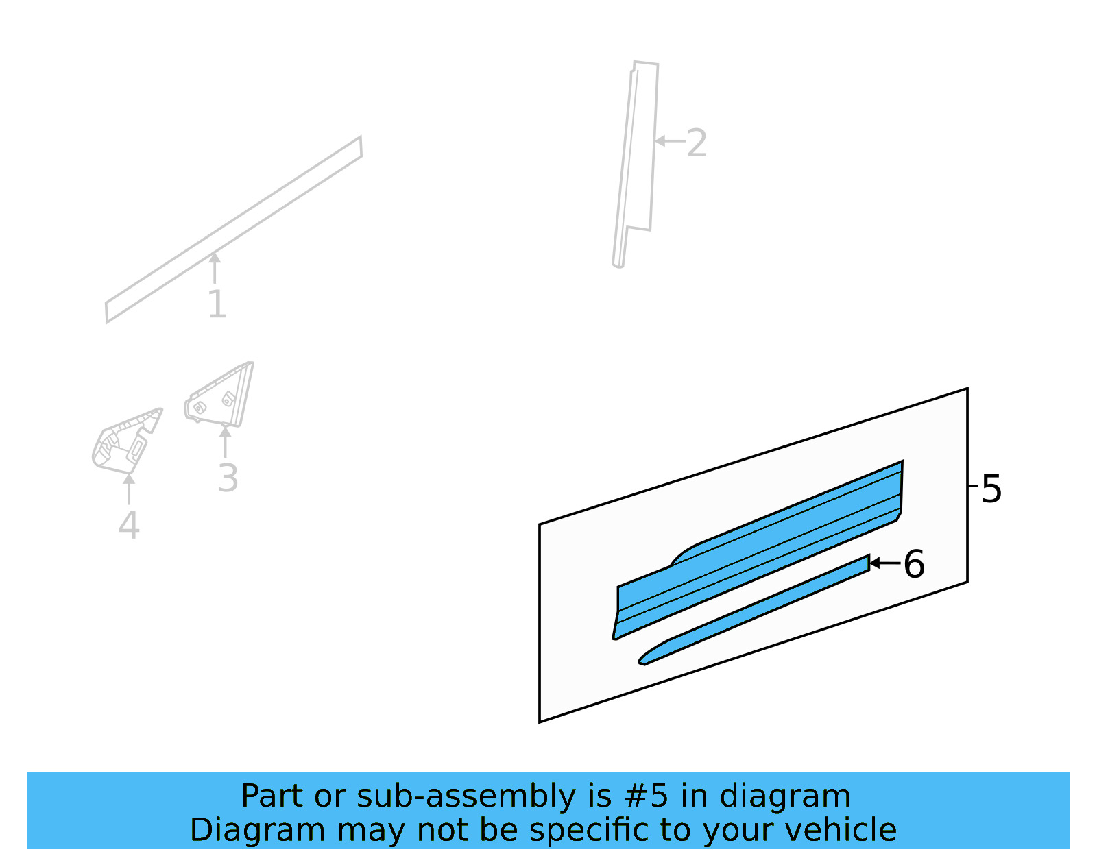 Lower Molding 2GJ-854-940-9B9 - View 4