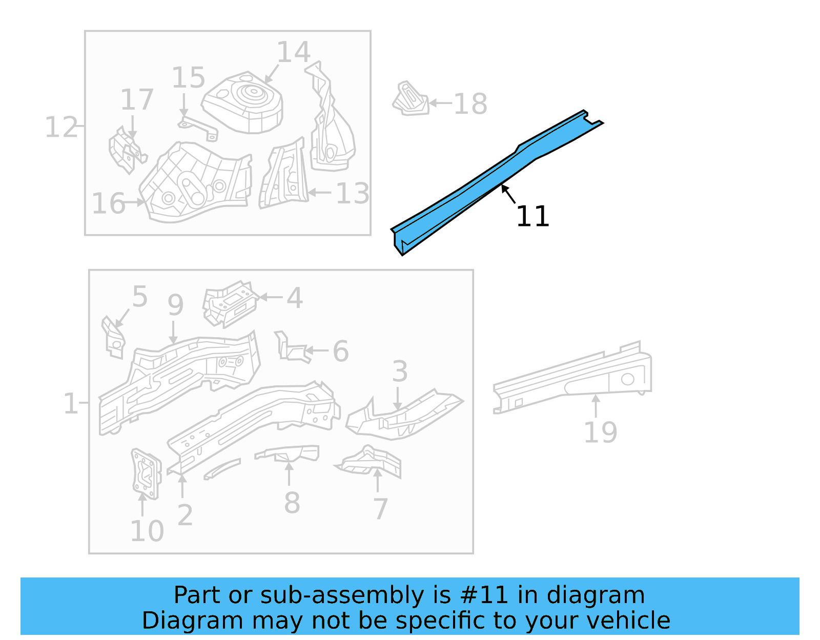 Floor Rail 5Q0-804-456-F - View 3