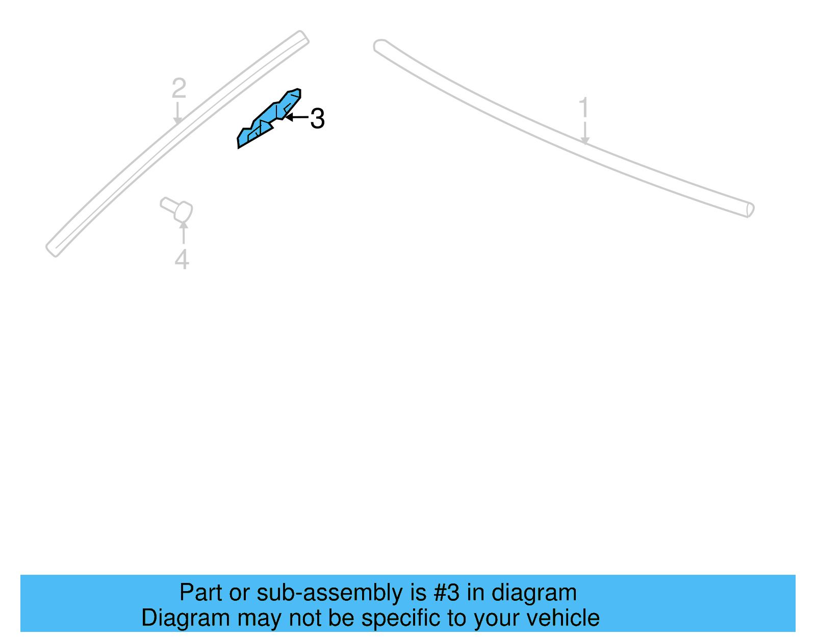 Water Deflector Retainer Clip 3D5-853-707-B - View 5