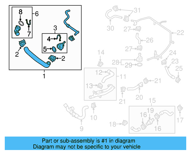 Upper Hose 5C0-122-101-AA - View 22