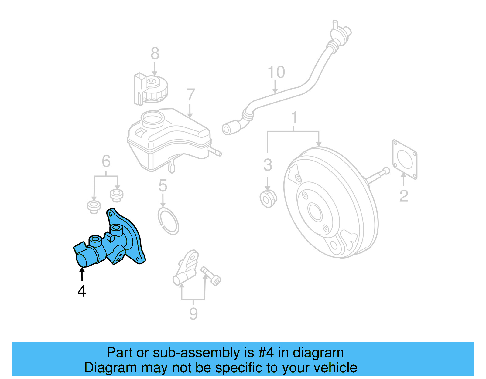 Master Cylinder 1K1-614-019-F - View 10