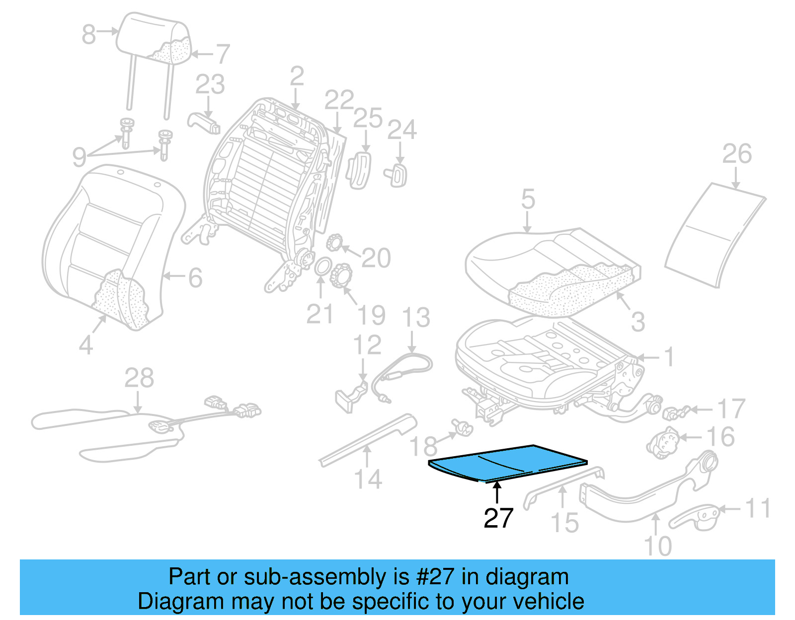 Seat Cushion Heater 1J0-963-555-B - View 5
