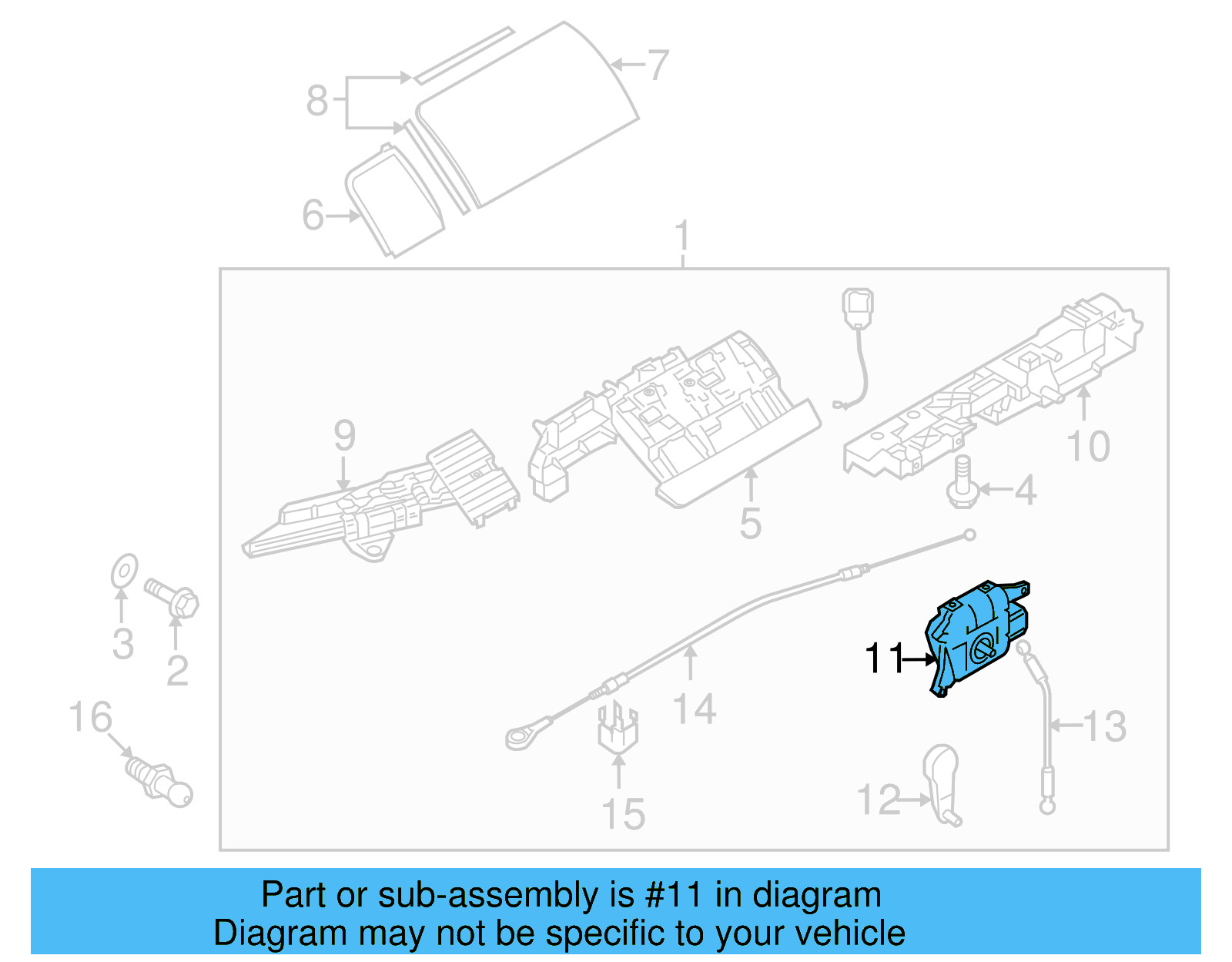 Adjust Motor 8J0-959-311-A - View 8