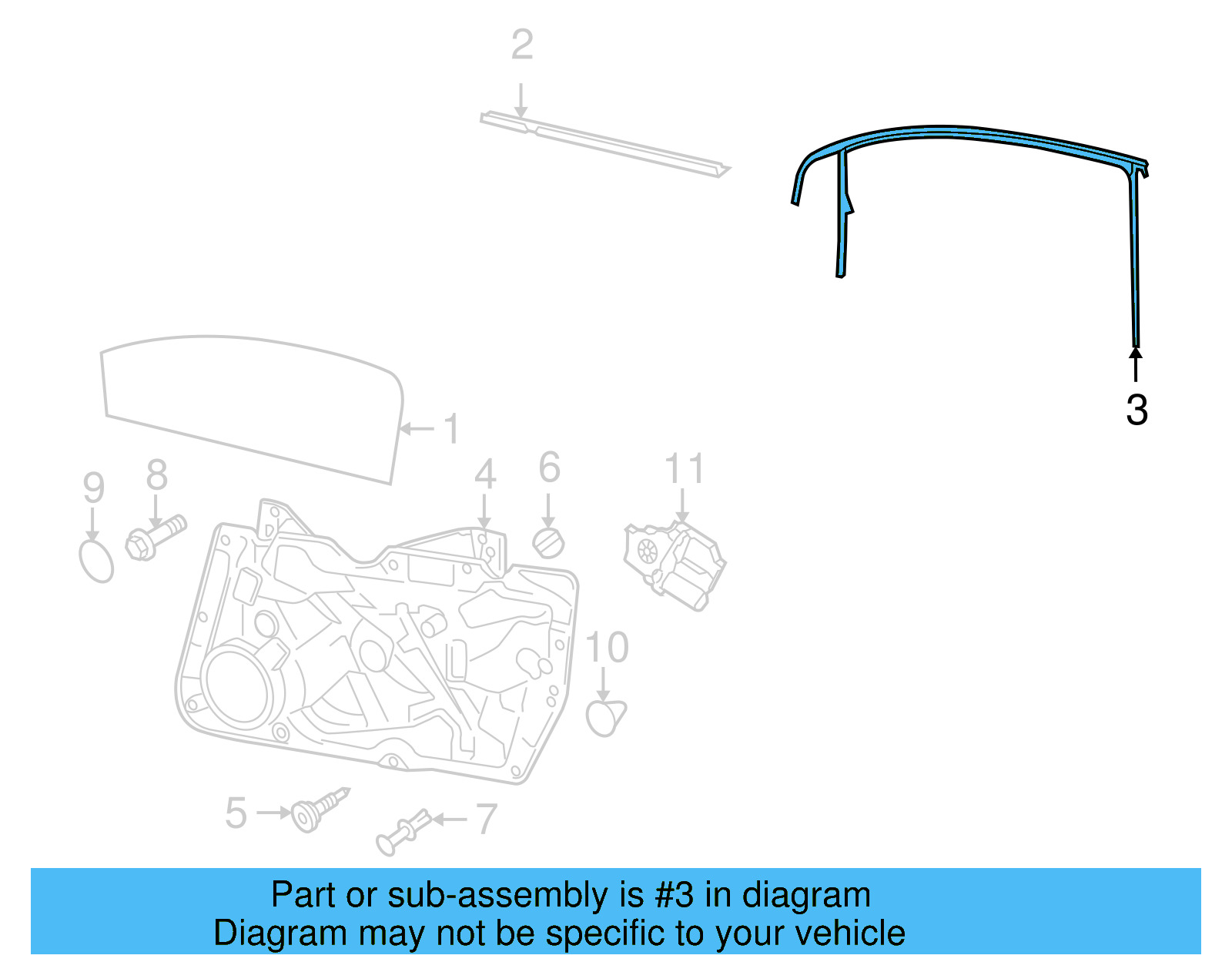 Window Channel 5K4-837-431-C-5AP - View 9