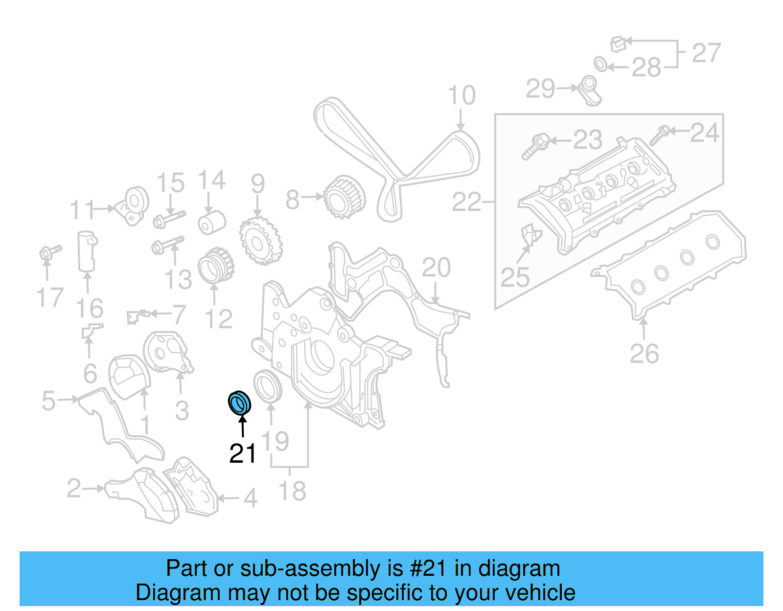 Engine Crankshaft Thrust Washer 078-198-421 - View 3