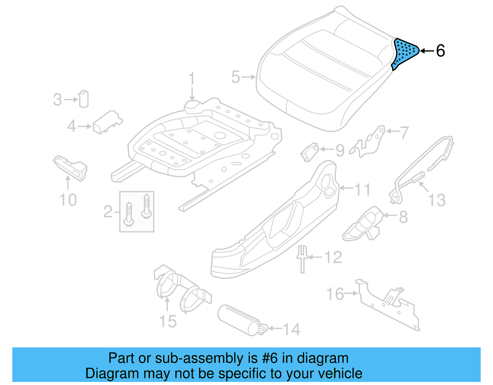 Seat Cushion Pad 5C6-881-376-L - View 7