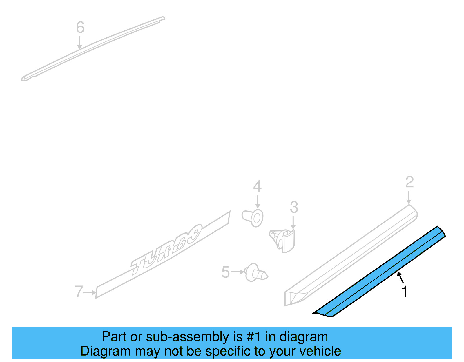 Chrome Strip 5C5-837-380 - View 4