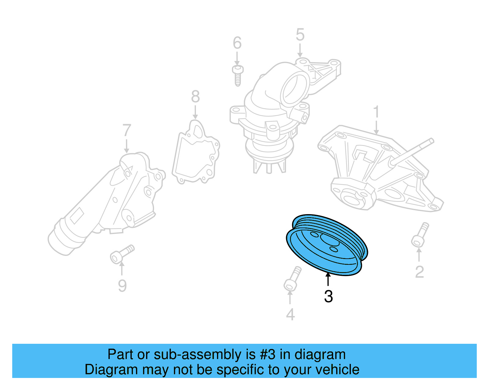 Pump Pulley 06E-121-031-C - View 5