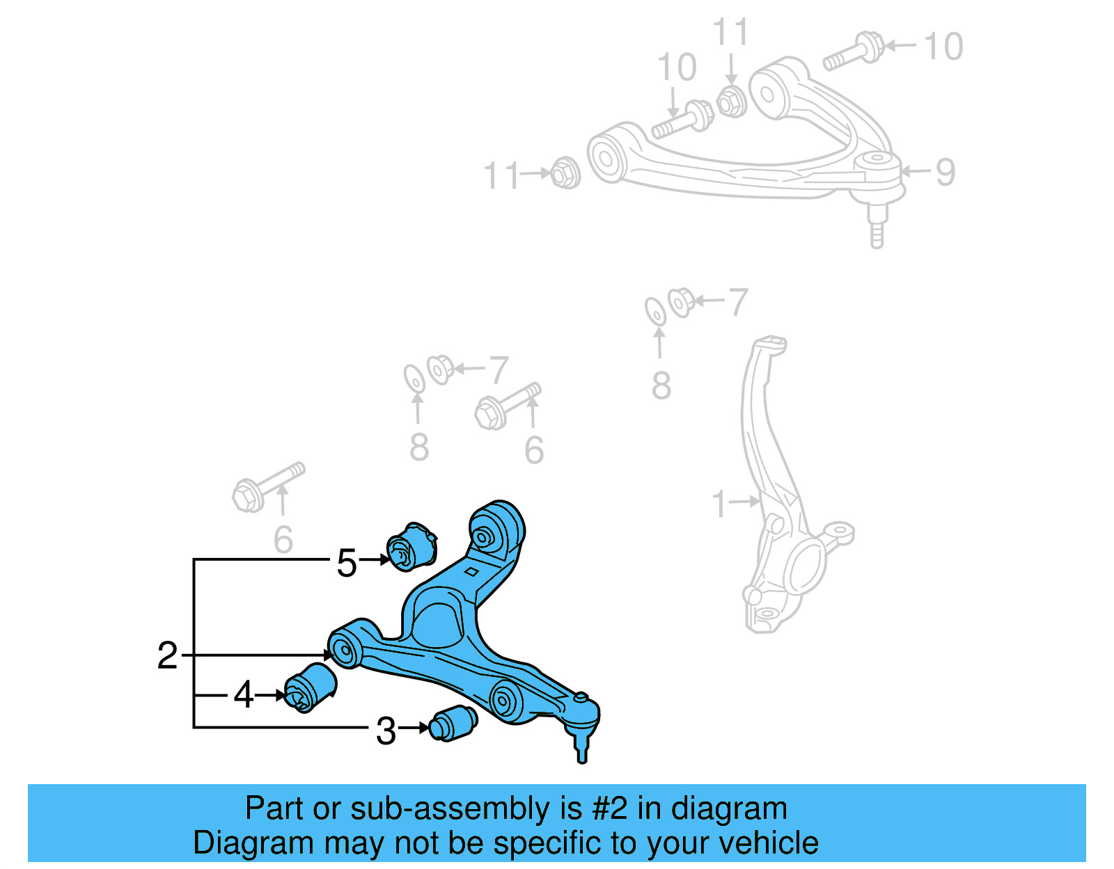 Lower Control Arm 7L0-407-152-K - View 4