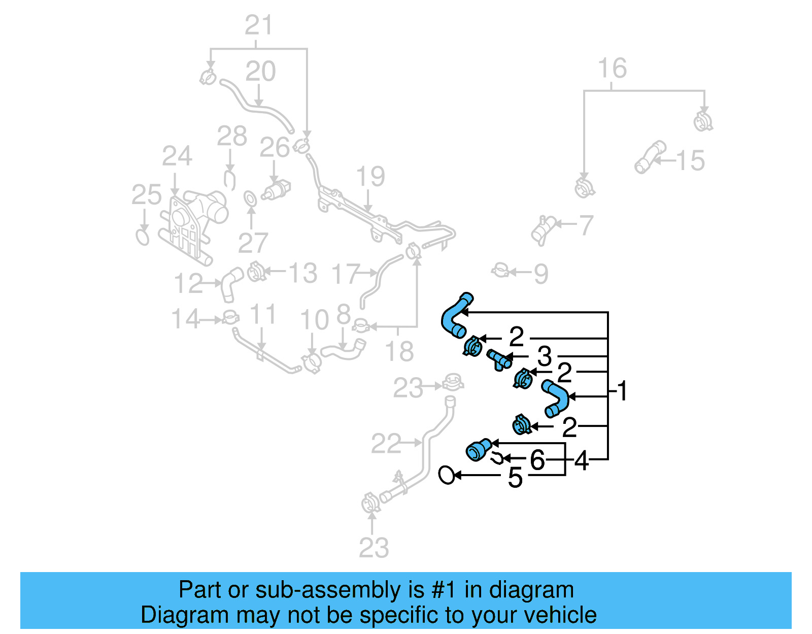 Upper Hose 1K0-122-101-DK