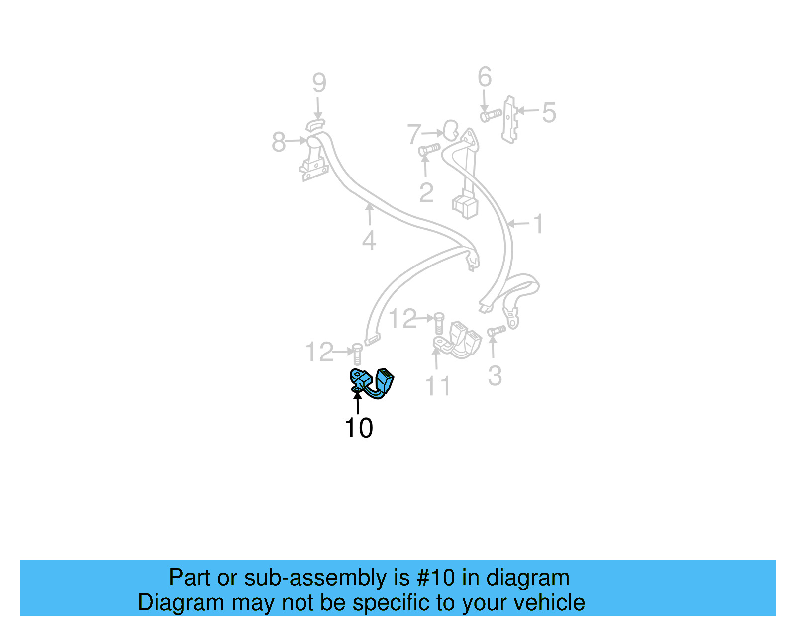 Center Buckle 1J0-857-495-C-FCN