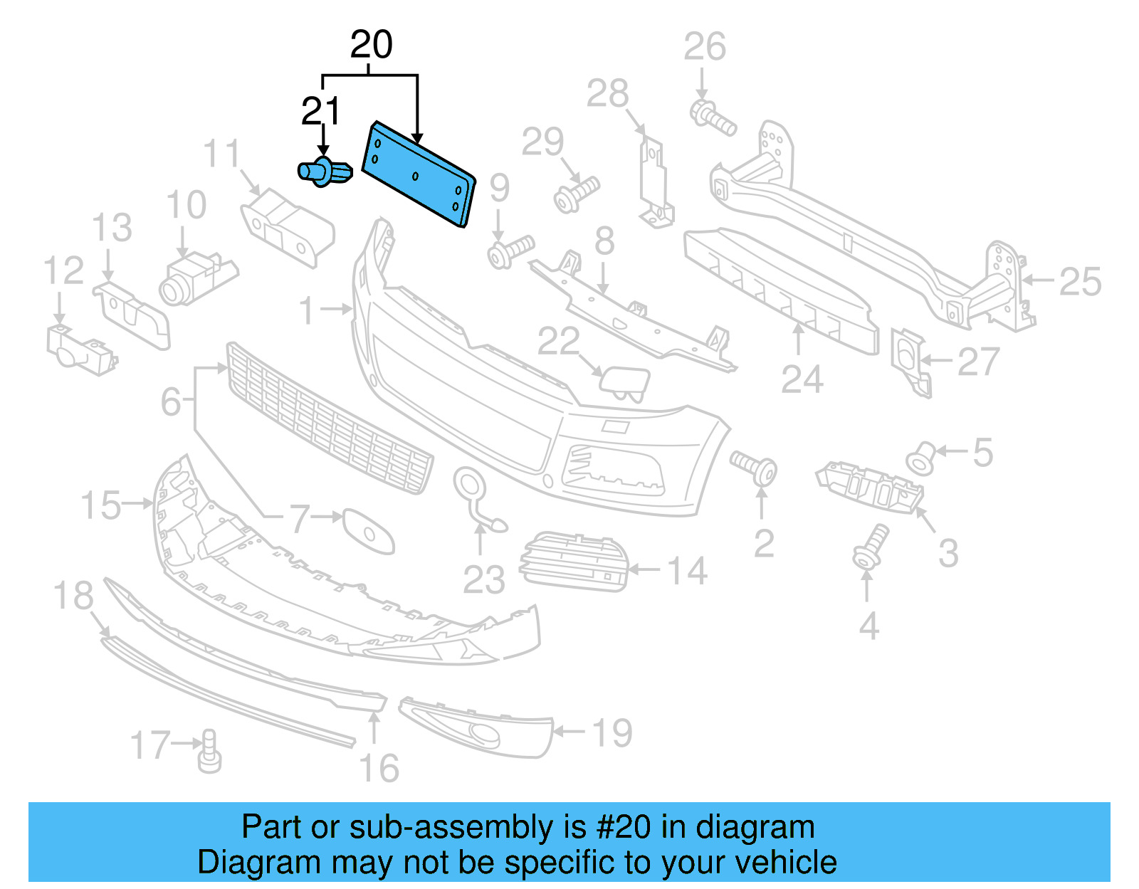 License Bracket 7P6-807-285-B - View 6
