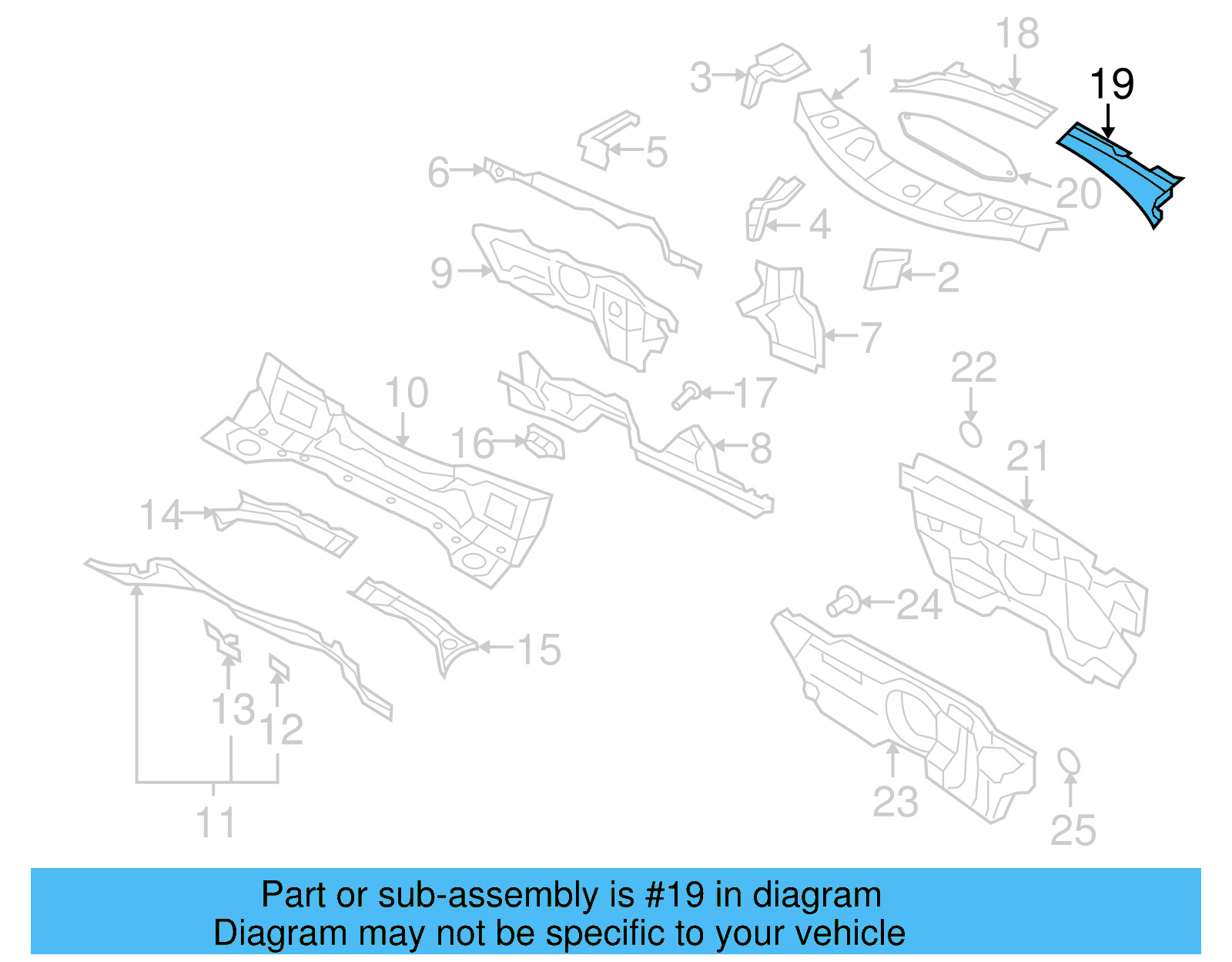 Cowl Grille 5N1-819-403-9B9 - View 4