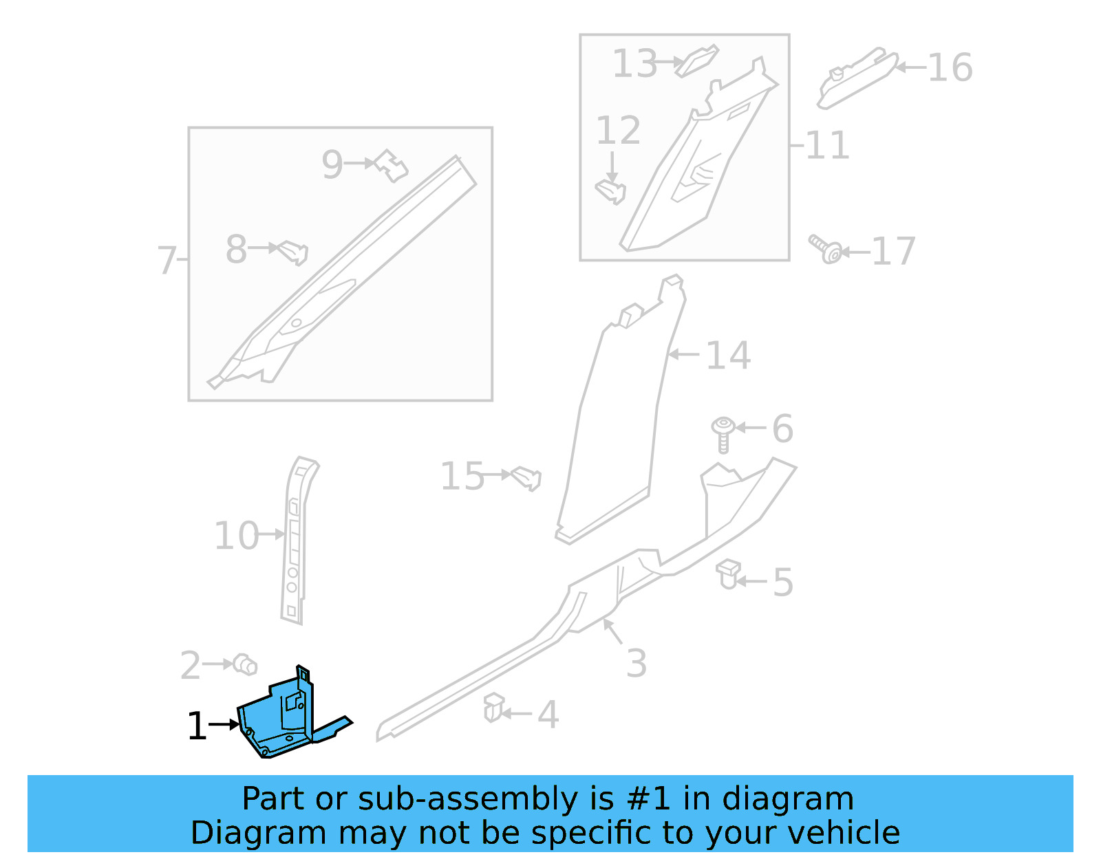 Cowl Trim 17B-863-483-82V - View 3