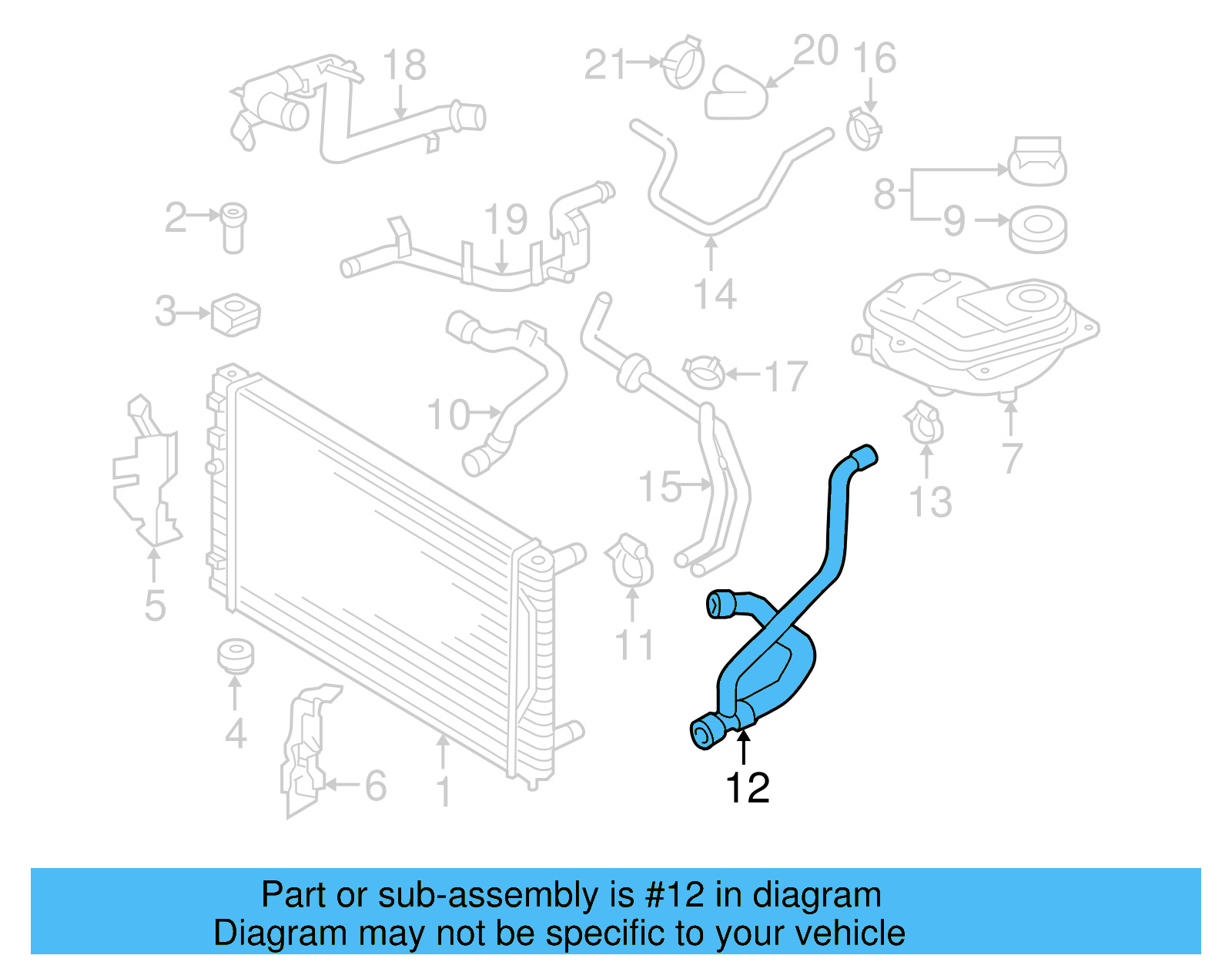 Lower Hose 4B0-121-055-J - View 10