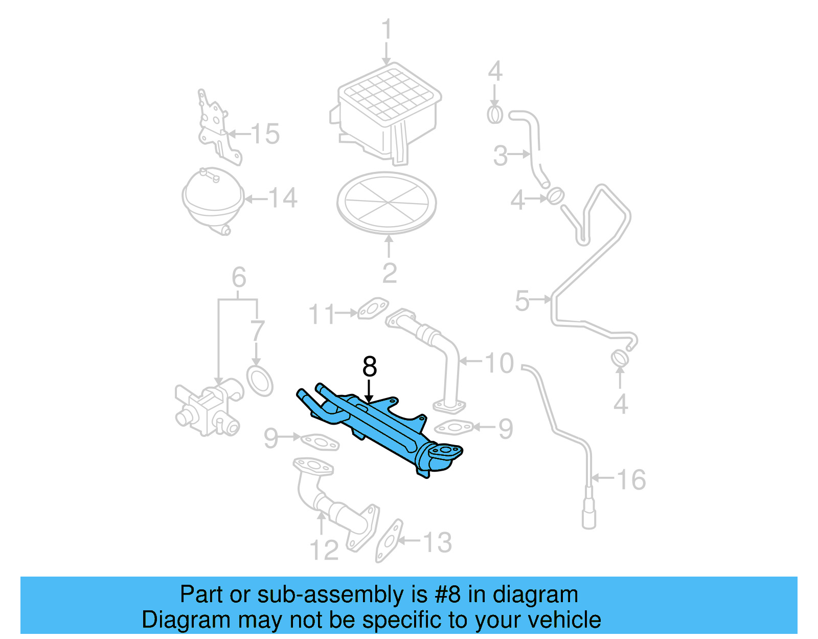 Egr Cooler 038-131-513-S - View 3