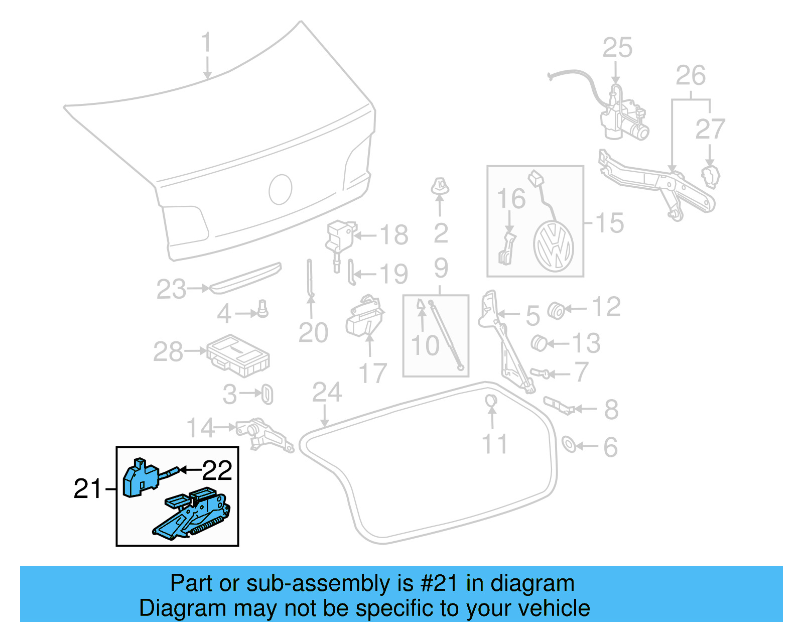 Pull Down Assembly 3D5-827-511-F - View 3