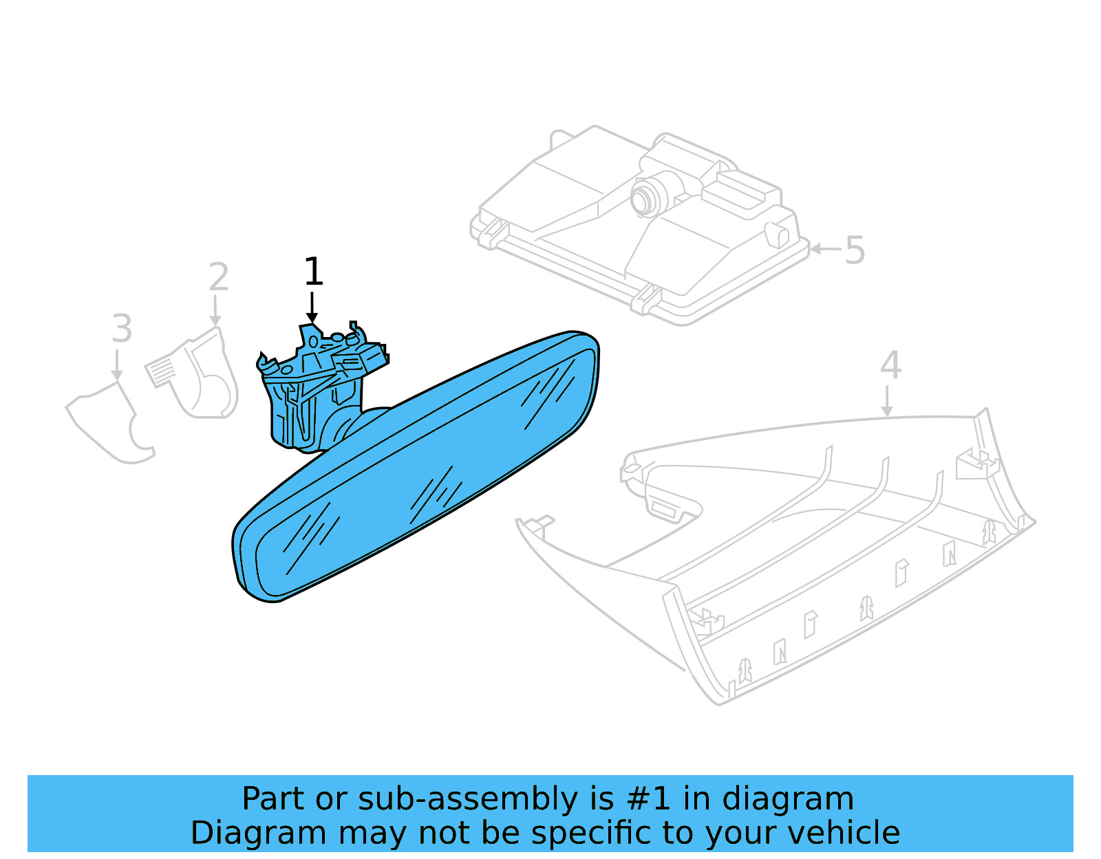 Mirror Inside 3G0-857-511-AD-9B9 - View 6