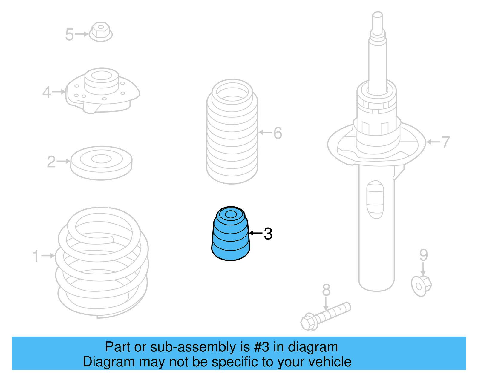 Suspension Strut Bumper 1K0-412-303-B - View 27
