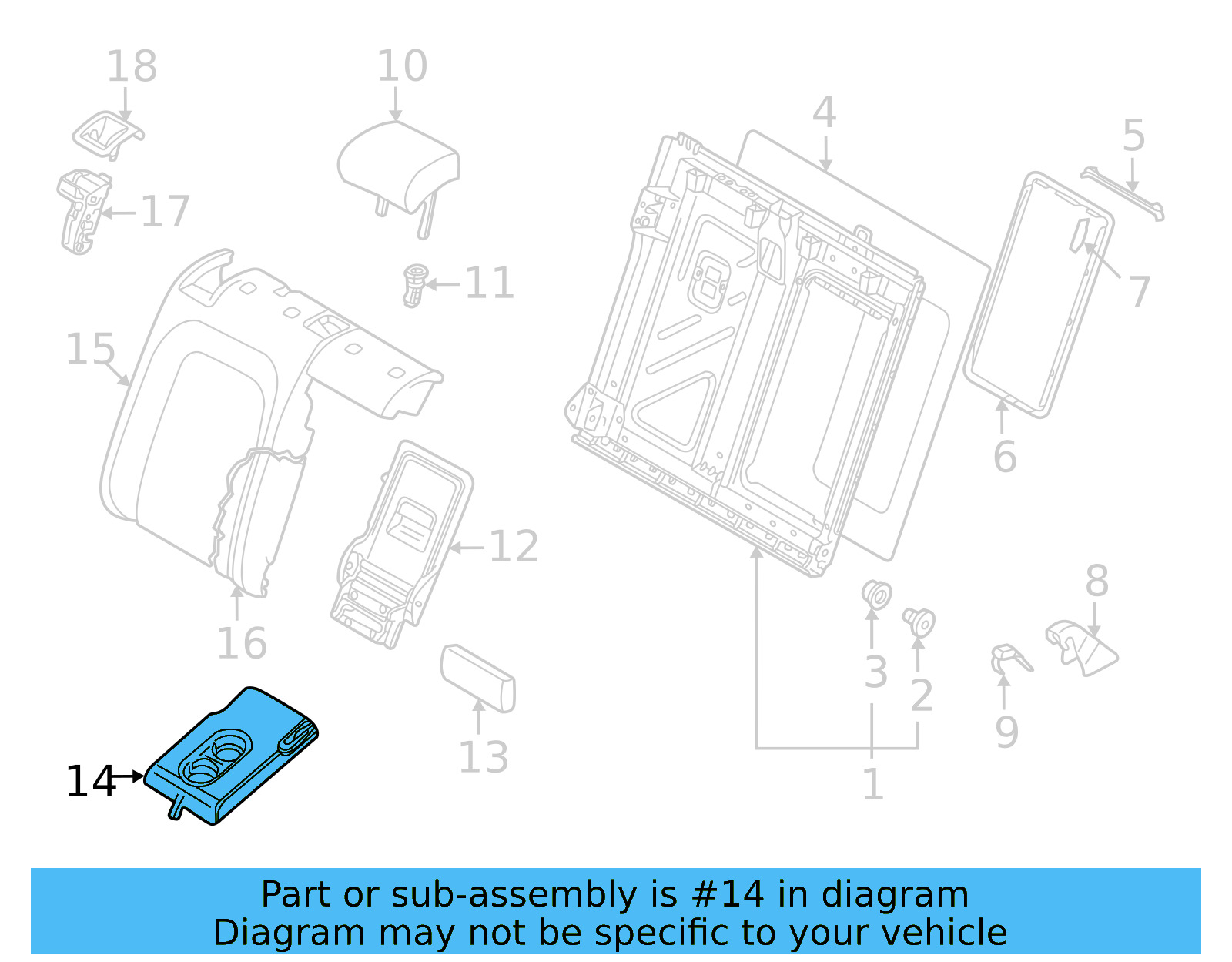 Armrest 2GJ-885-081-A-SL1 - View 5