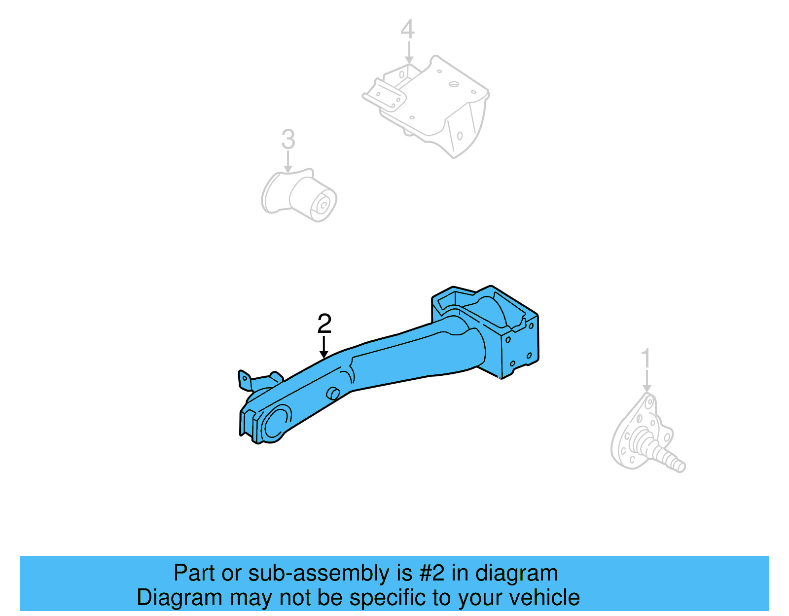Axle Beam 1H0-500-051-S - View 3