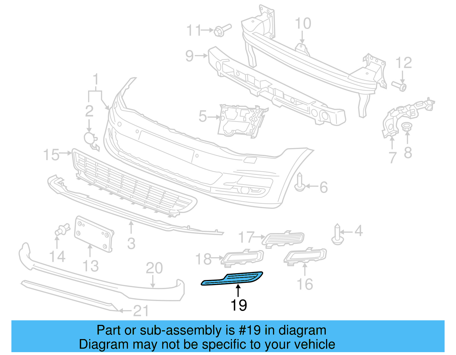 Outer Grille 5GM-853-665-9B9 - View 12