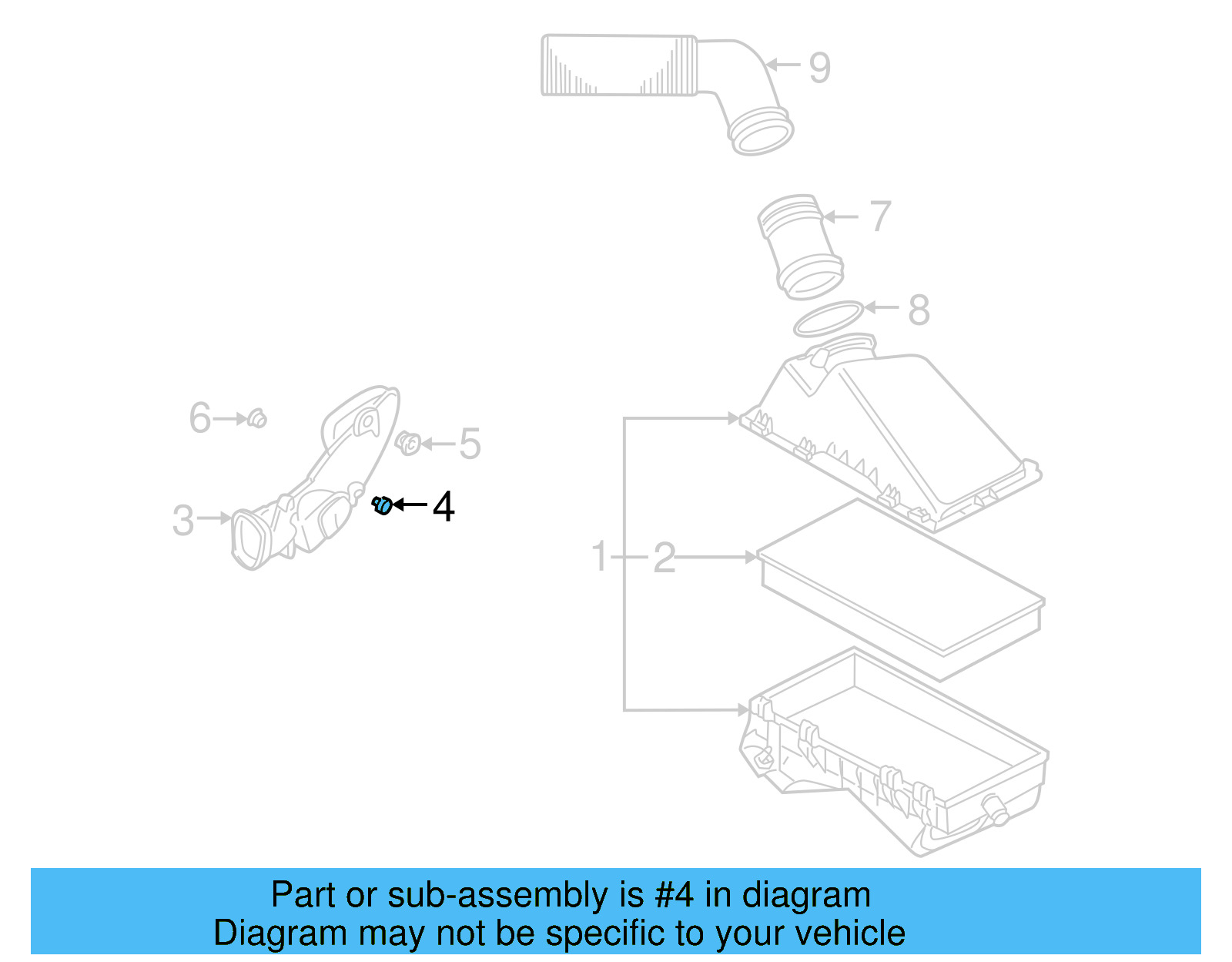 Intake Pipe Buffer 059-129-689 - View 2