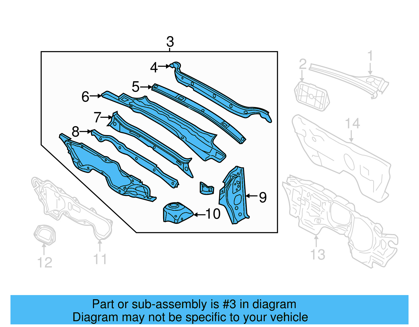 Cowl Panel 5C6-803-147-B - View 6