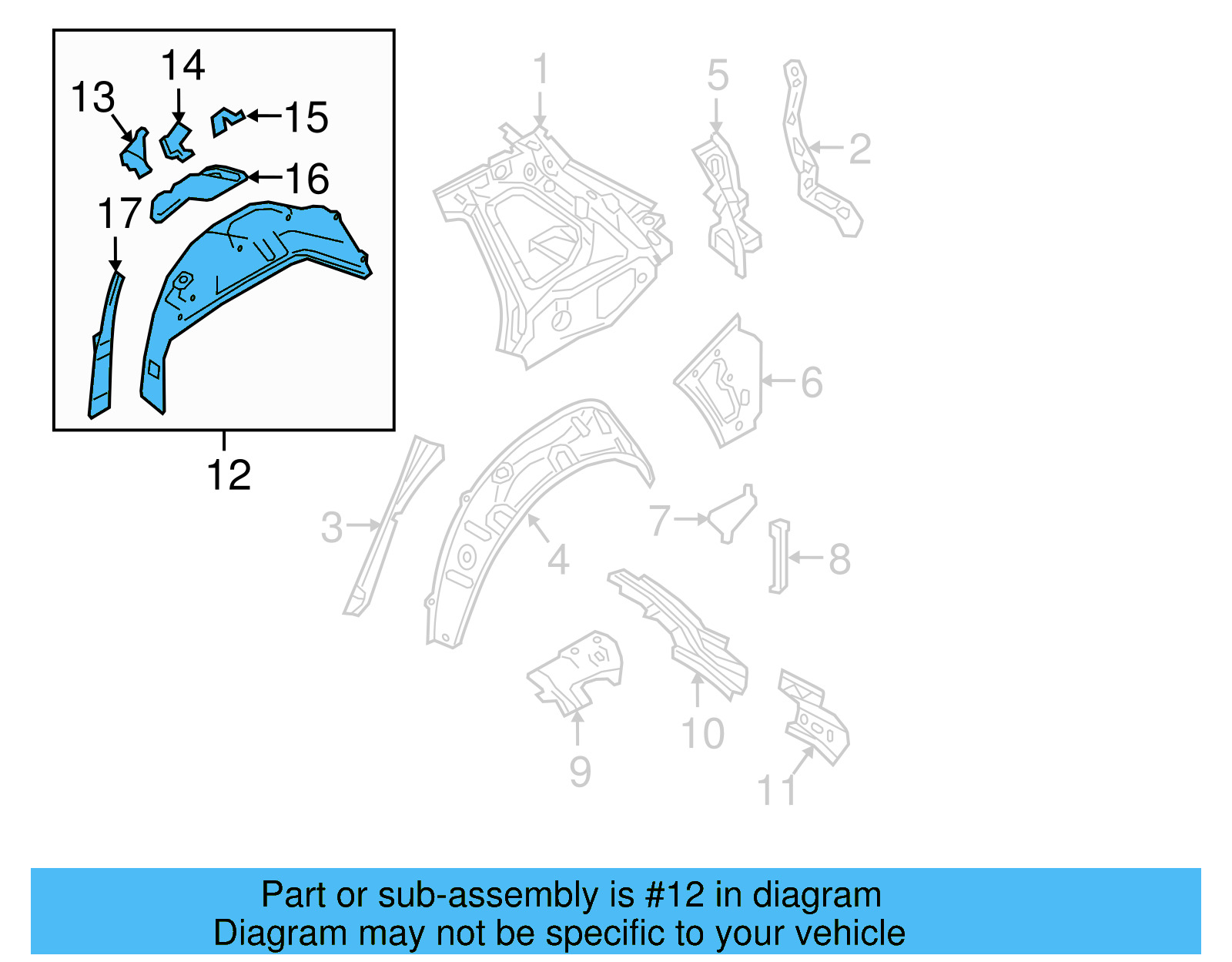 Inner Wheelhouse 5QF-809-851 - View 2