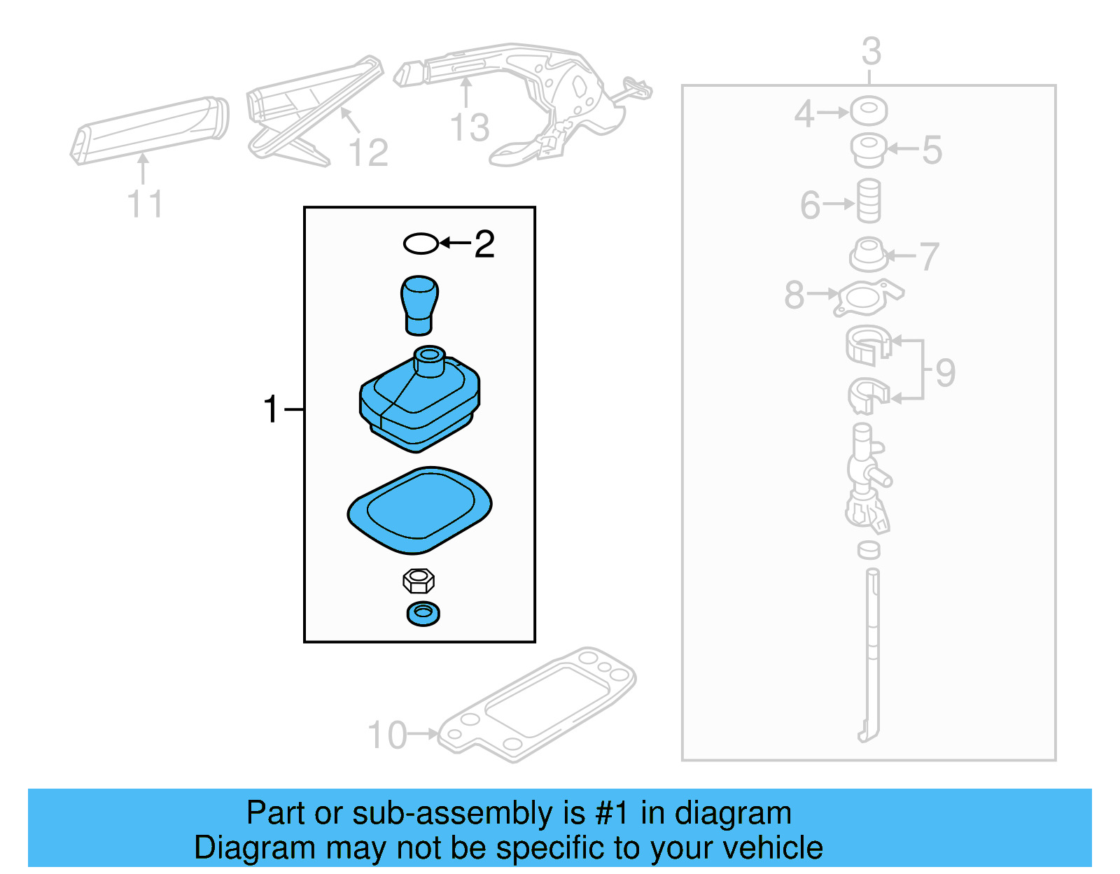 Shift Knob 5K0-711-113-Q-UZD - View 5