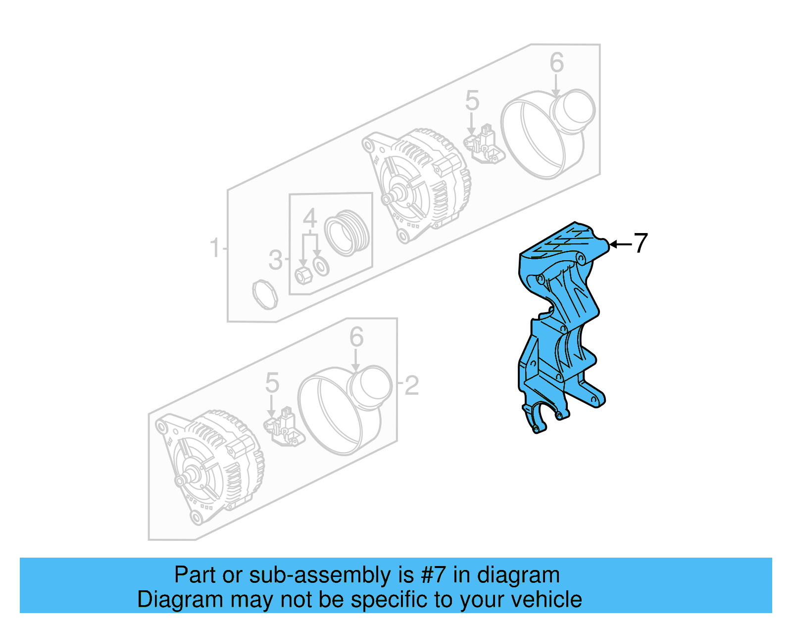 Alternator Bracket 022-260-087-F - View 8