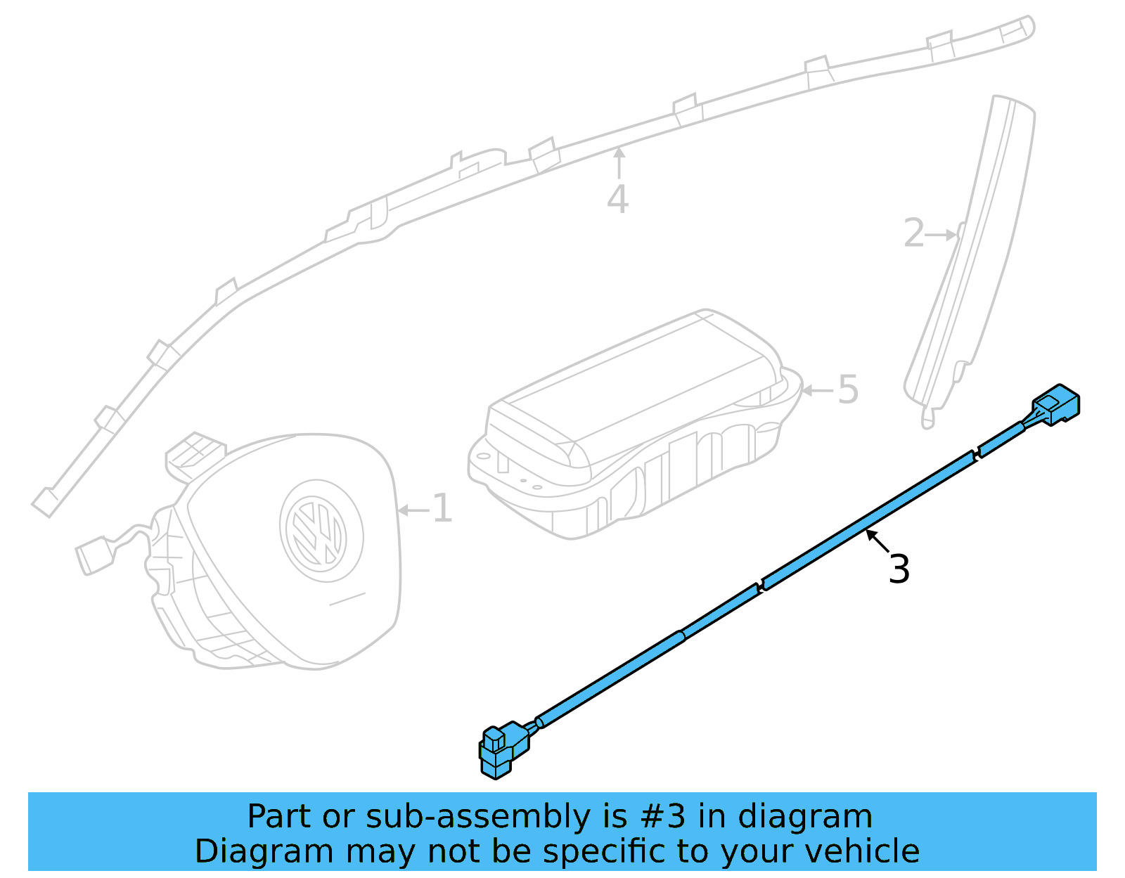 Ft Seat Air Bag Harness 3CN-971-582-A - View 6