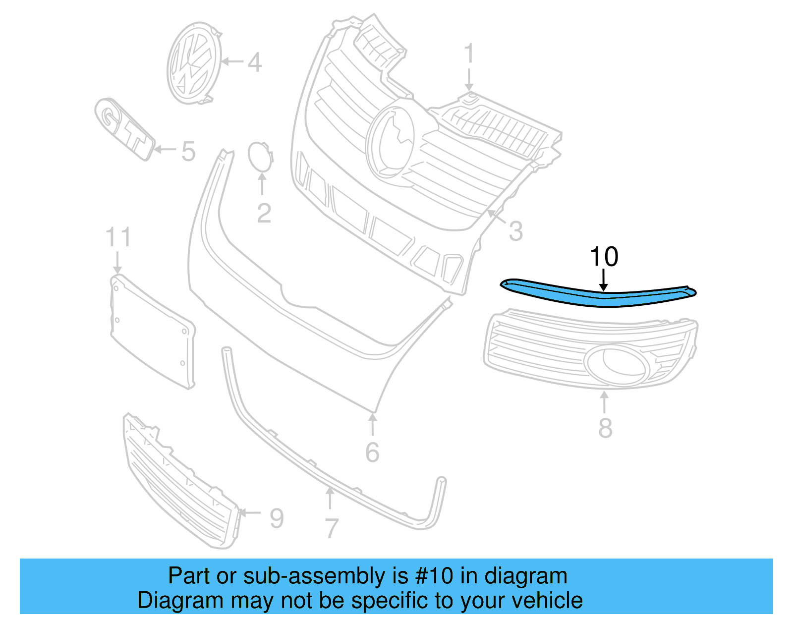 Lower Molding 1K0-807-243-2ZZ - View 2