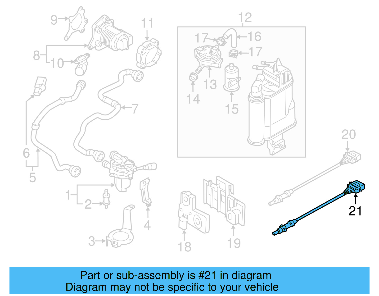 Oxygen Sensor 06K-906-262-CF - View 3