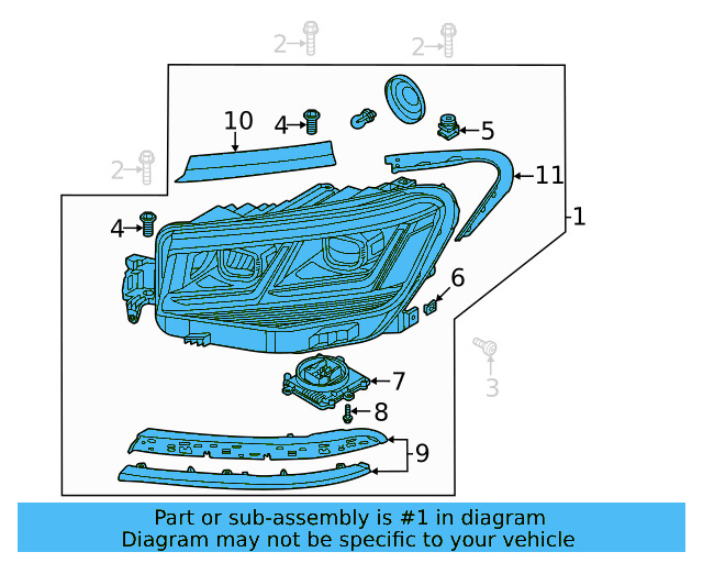 Headlamp Assembly 3CN-941-036-E - View 5