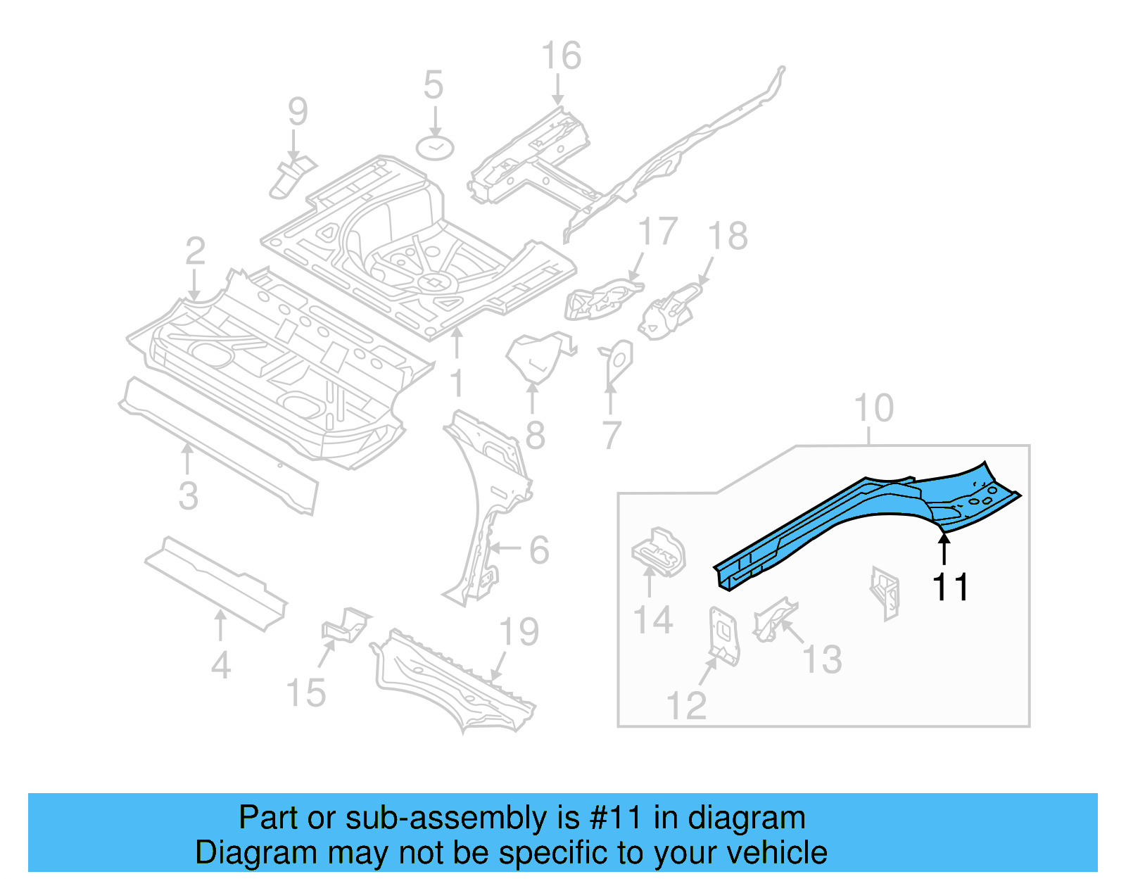 Frame Side Member 1K0-803-505 - View 35