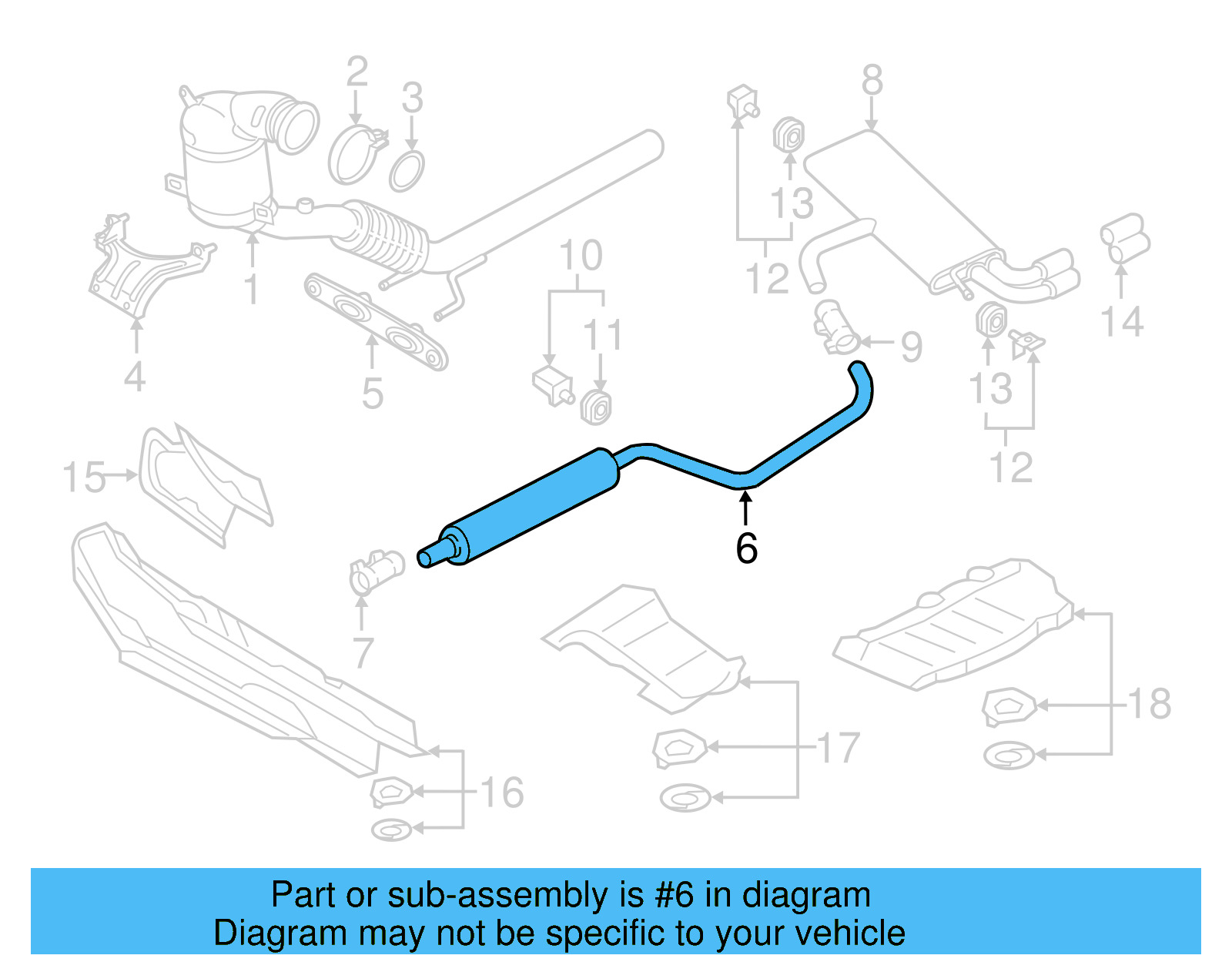 Muffler & Pipe 5QM-253-209-M - View 5