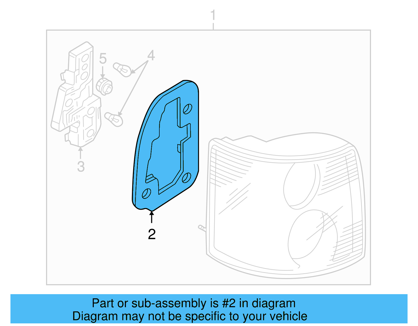 Tail Lamp Assembly Gasket 3B9-945-191-A - View 4