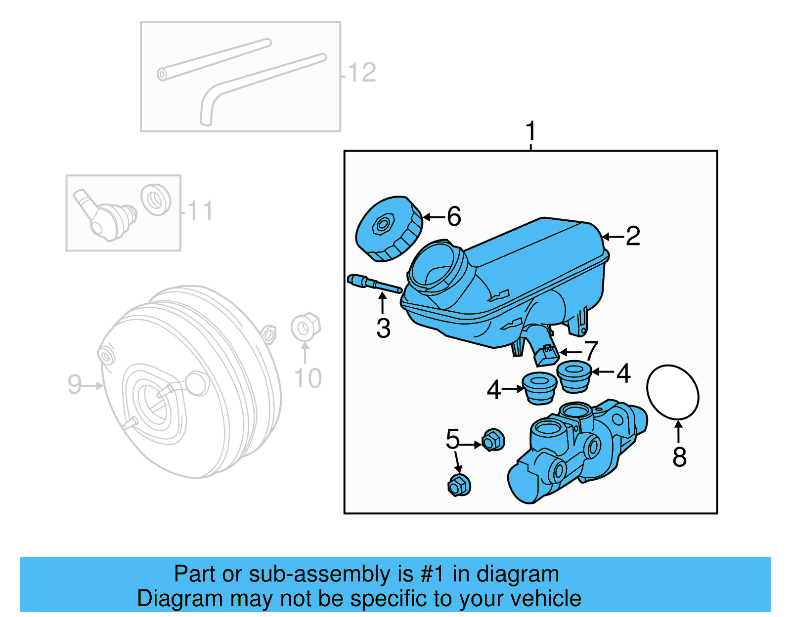 Master Cylinder 7B0614019C - View 4