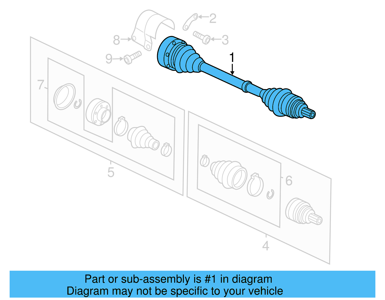 Axle Assembly 5C0-407-272-AA