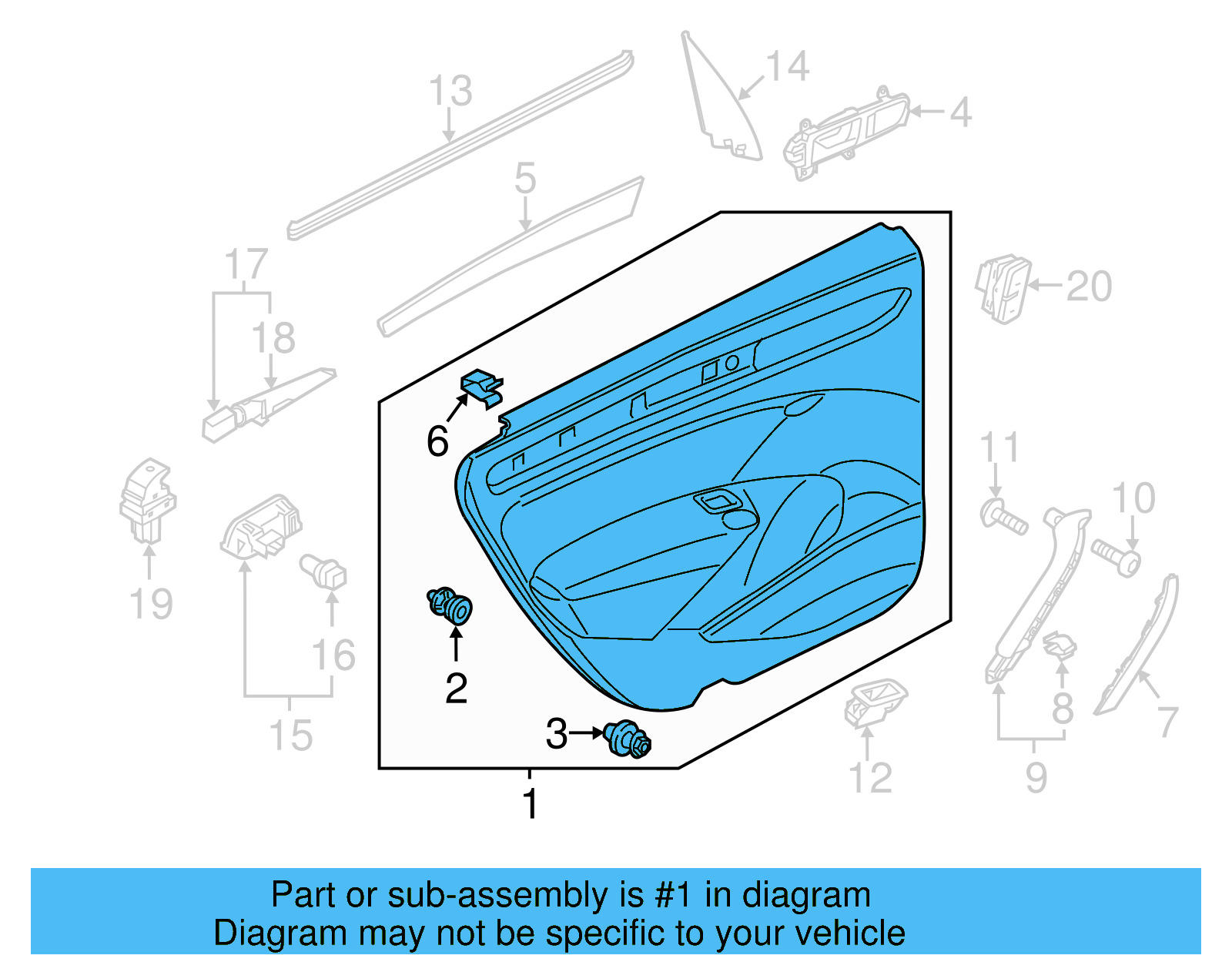 Door Trim Panel 561-867-212-F-OUR - View 3