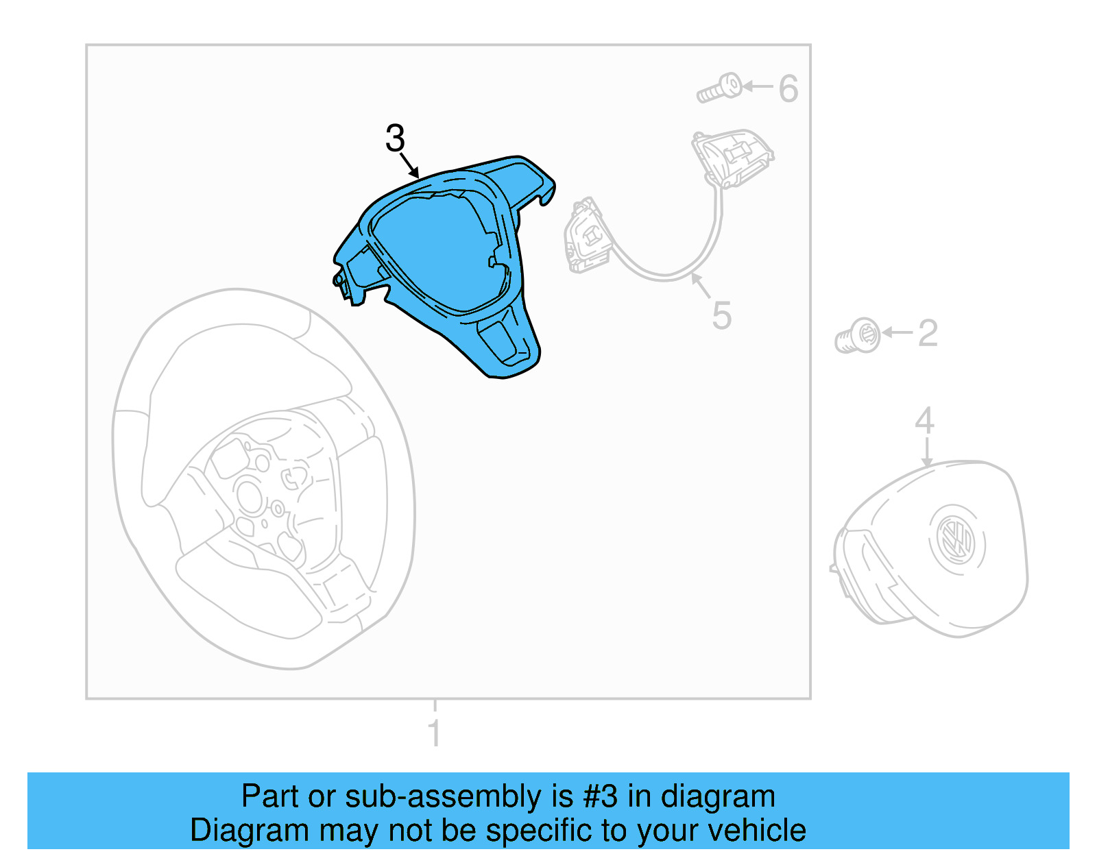 Steering Wheel Trim 5H0-419-685-D-3DP - View 9