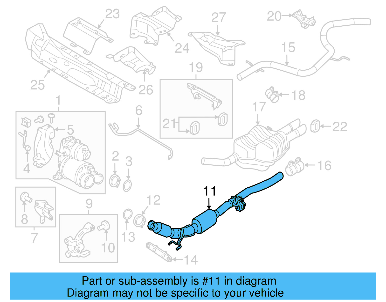 Exhaust Pipe 1K0-254-309-C - View 3