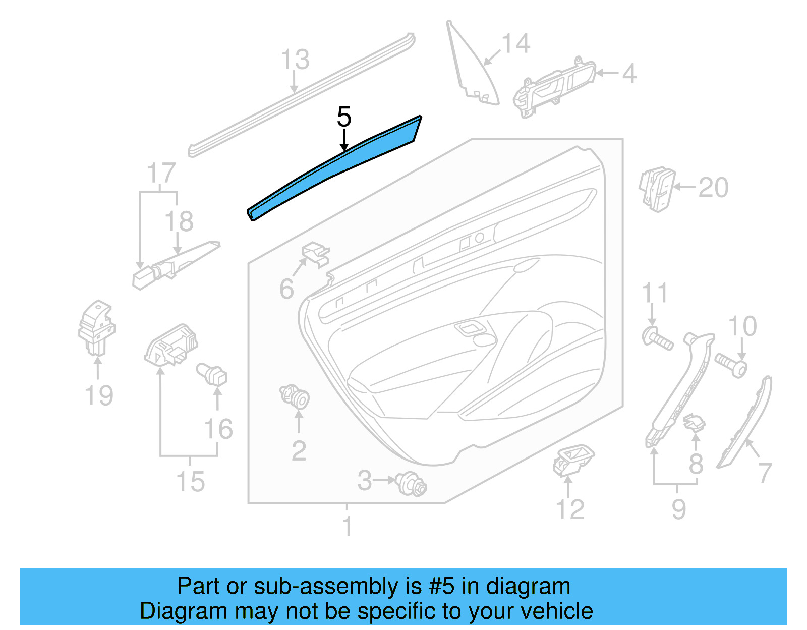 Molding 561-867-409-B-PN9 - View 4