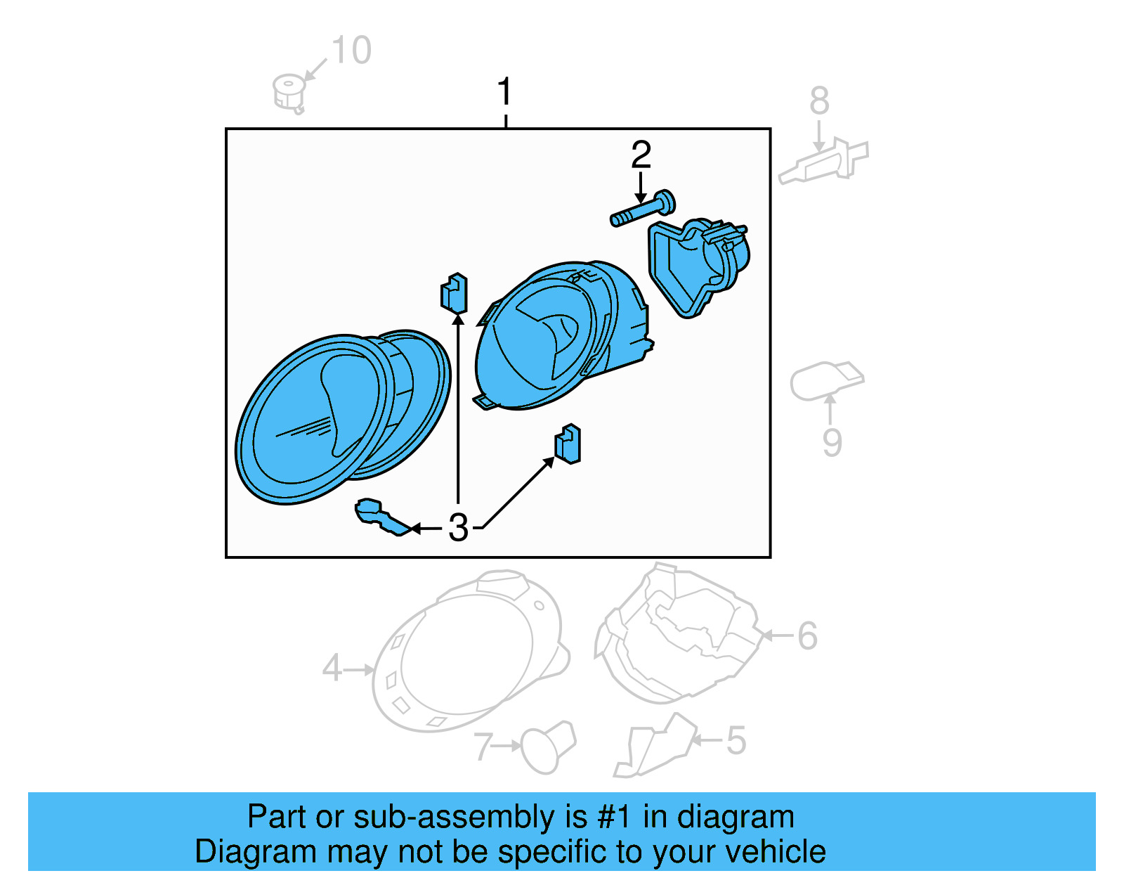 Headlamp Assembly 1C0-941-030-N - View 3