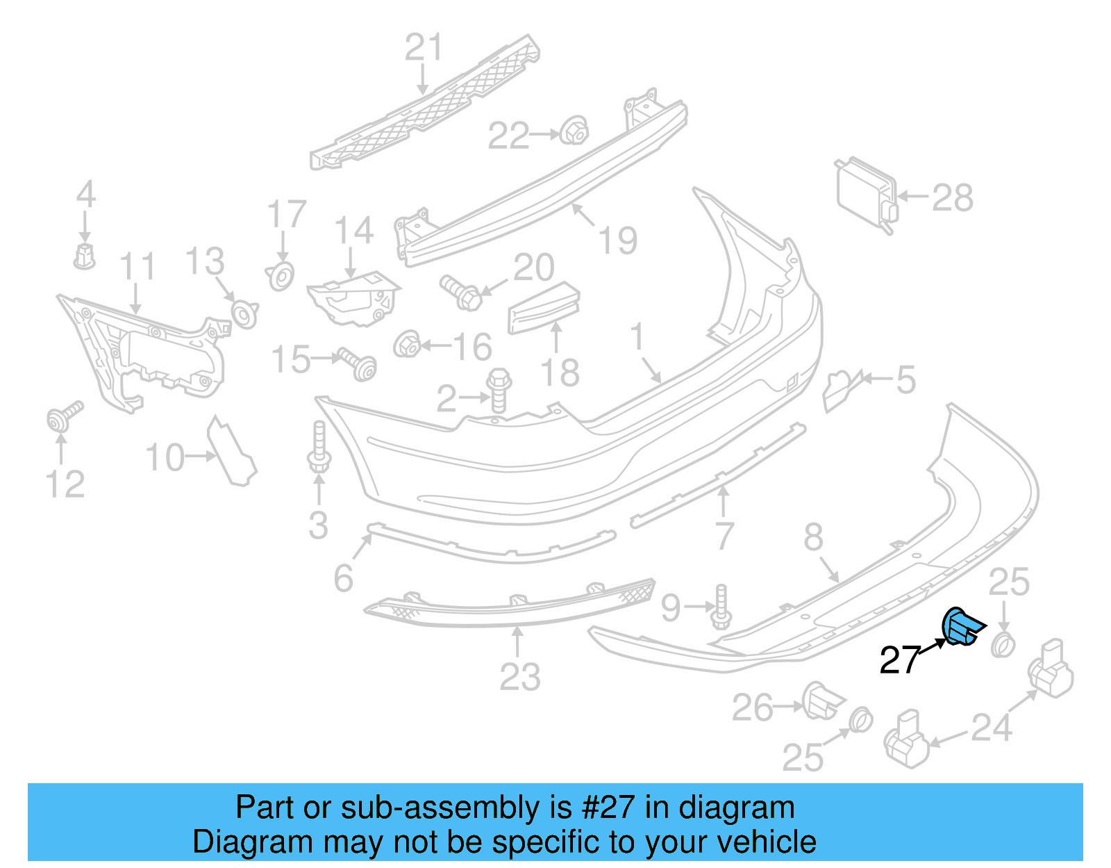 Reverse Sensor Bracket 3C8-919-492 - View 7