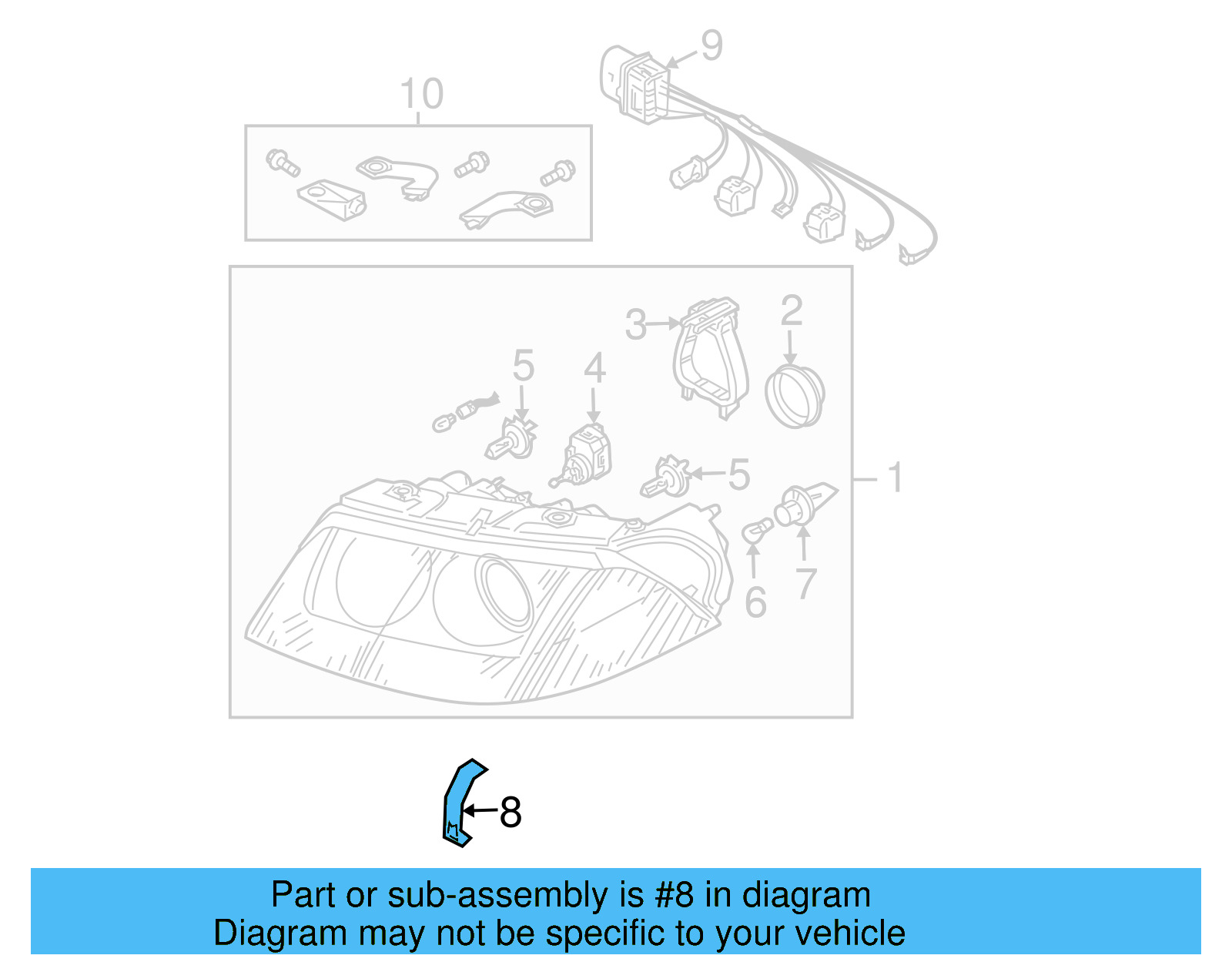 Retaining Bracket 3B0-941-453-B - View 3