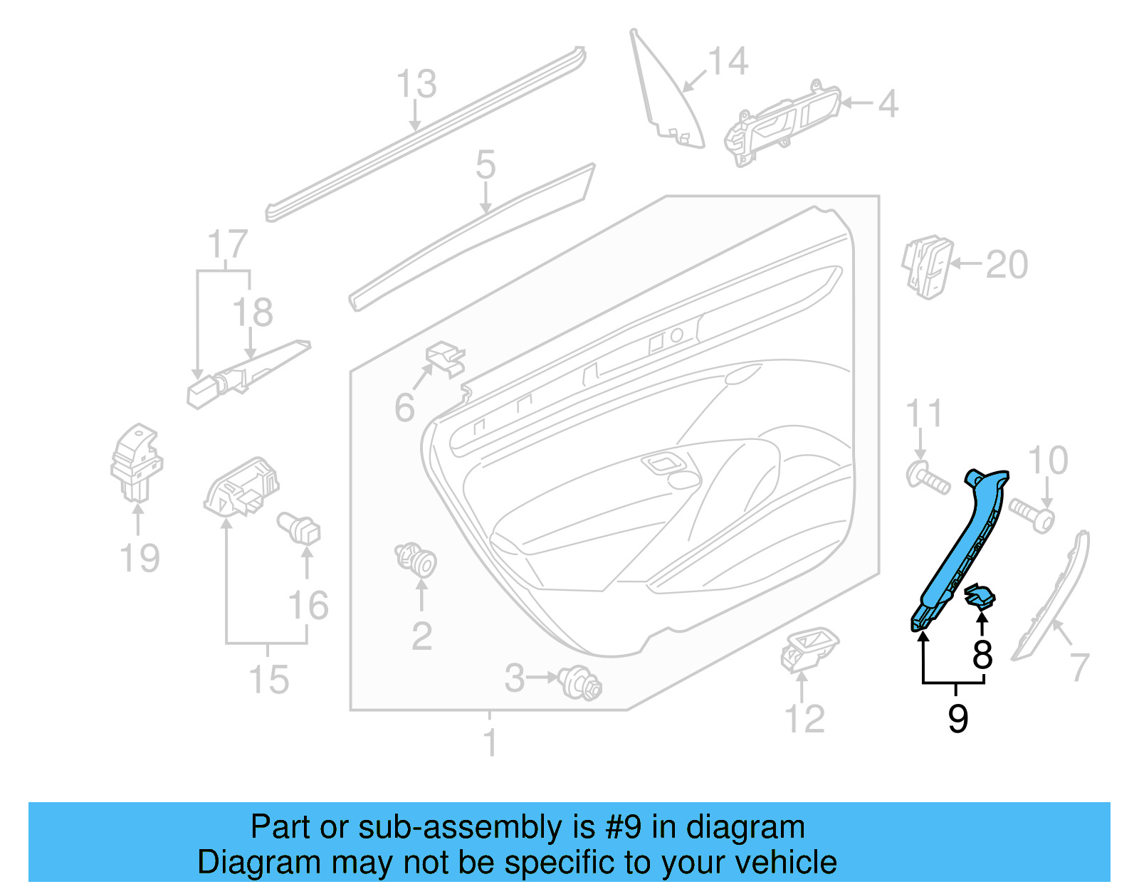 Pull Handle 561-868-188-A-92W - View 4